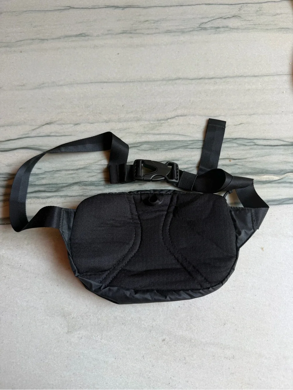Patagonia Black Waist Pack with Multicolor Logo
